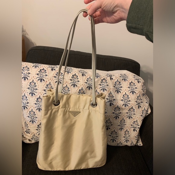 Vintage Prada Cream Shoulder Bag - Picture 1 of 13